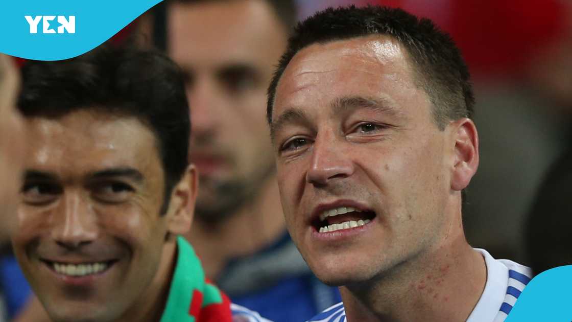 John Terry of Chelsea prepares to lift the trophy during UEFA Champions League Final between FC Bayern Muenchen and Chelsea at the Fussball Arena München on May 19, 2012 in Munich, Germany John Terry of Chelsea prepares to lift the trophy during UEFA Champions League Final between FC Bayern Muenchen and Chelsea at the Fussball Arena München on May 19, 2012 in Munich, Germany