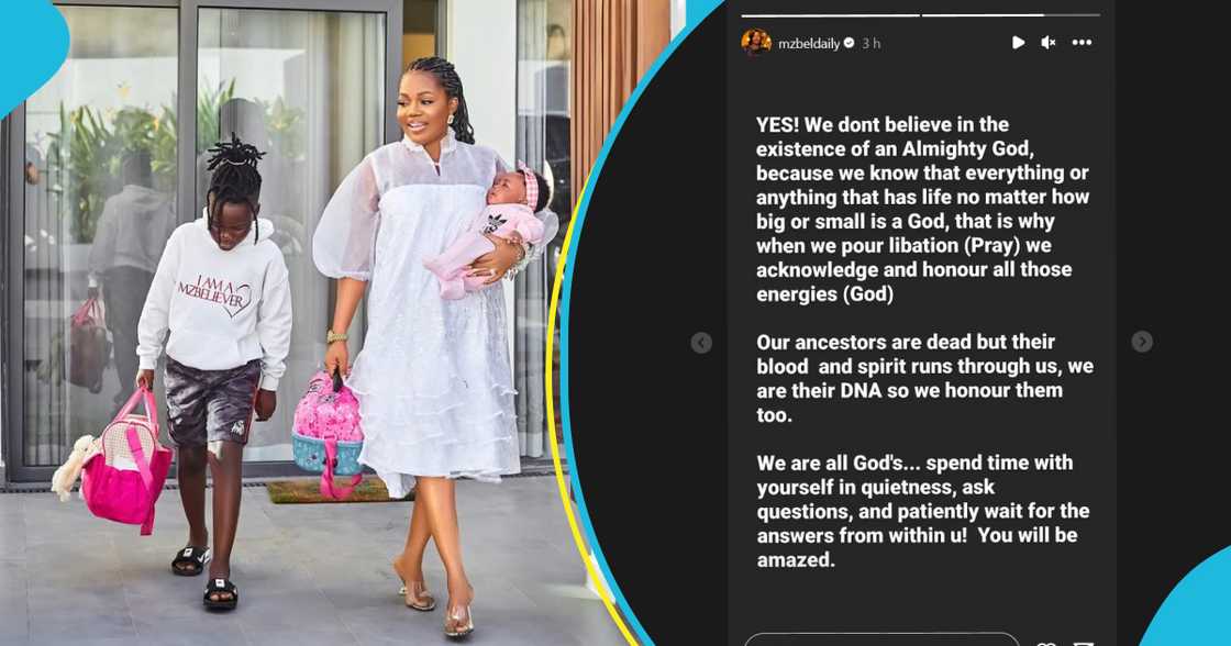 Mzbel defends son's comments about God Mzbel defends son's comments about God