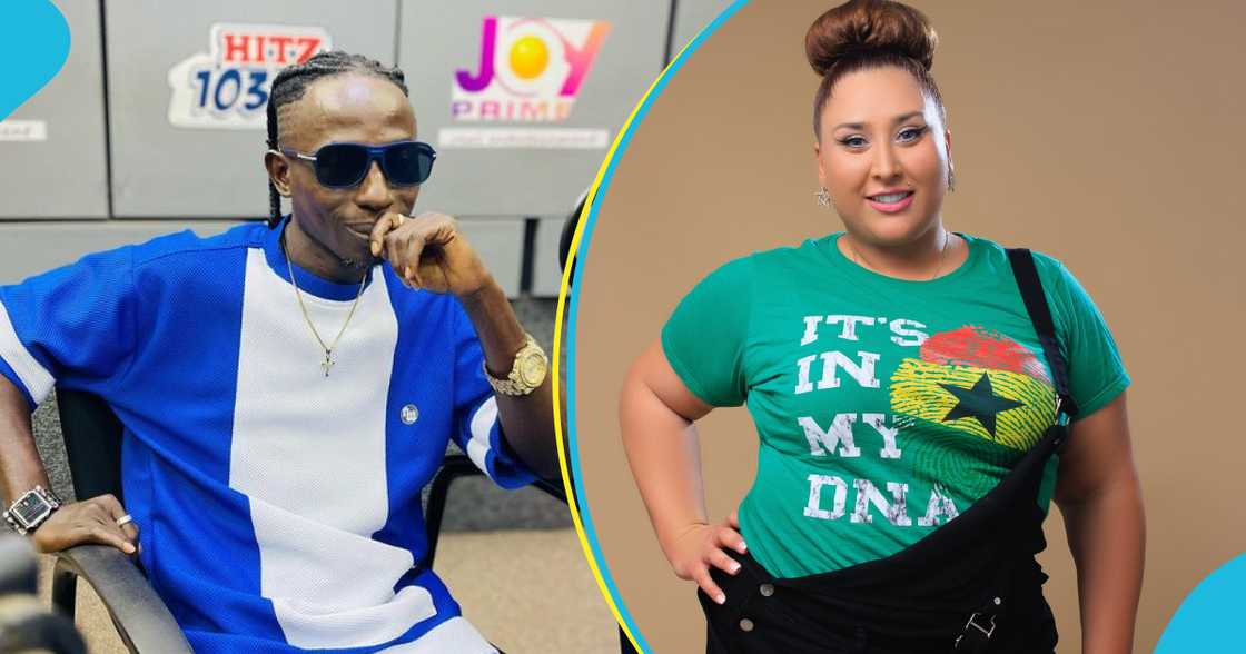 Patapaa and his estranged wife Liha Miller in photos