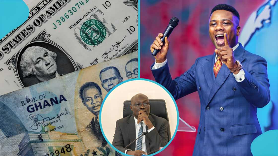 Ghana cedi prediction, cedi exchange rate, Prophet Telvin prophecy, Economic forecast Ghana, Ken Ofori-Atta extradition, Ghana cedi depreciation, foreign exchange market Ghana, Bank of Ghana currency intervention, Telvin Adjei Sowah, Ghana economy news