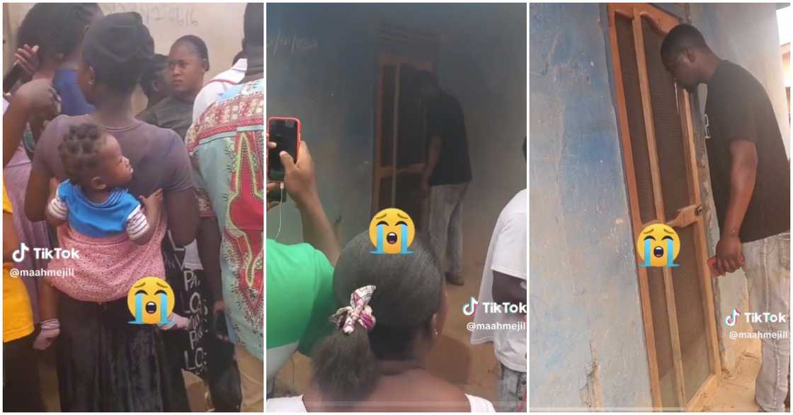 Photo of Ghanaian man who was seen unable to move for hours Photo of Ghanaian man who was seen unable to move for hours