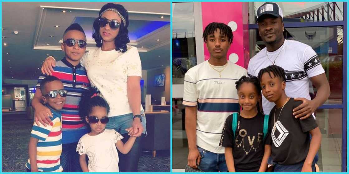 Asamoah Gyan's wife and children