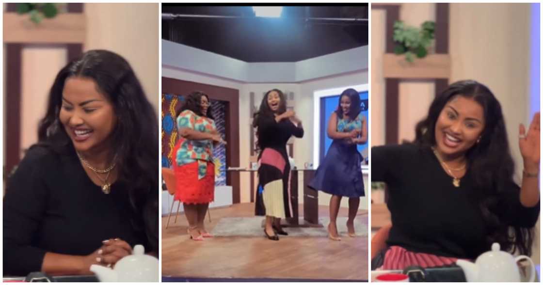 Nana Ama McBrown gets interviewed on TV3 Nana Ama McBrown gets interviewed on TV3