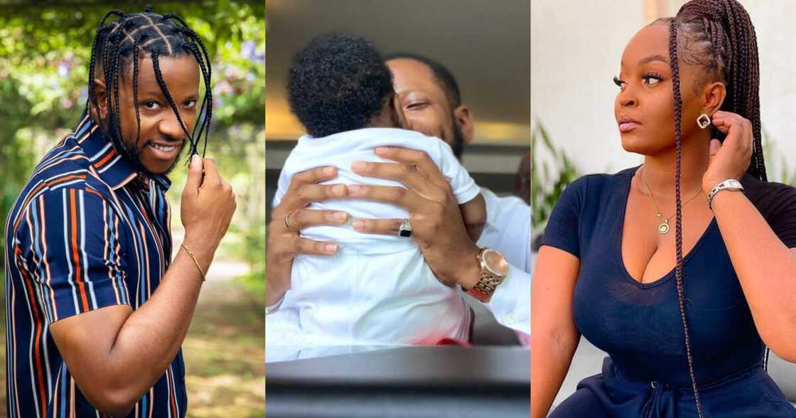 Aaron Adatsi with fiance and son Aaron Adatsi with fiance and son