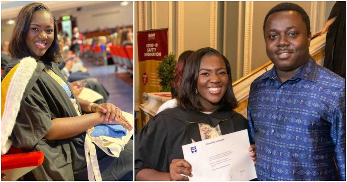 Ghanaian MP celebrates wife's graduation from top UK university.