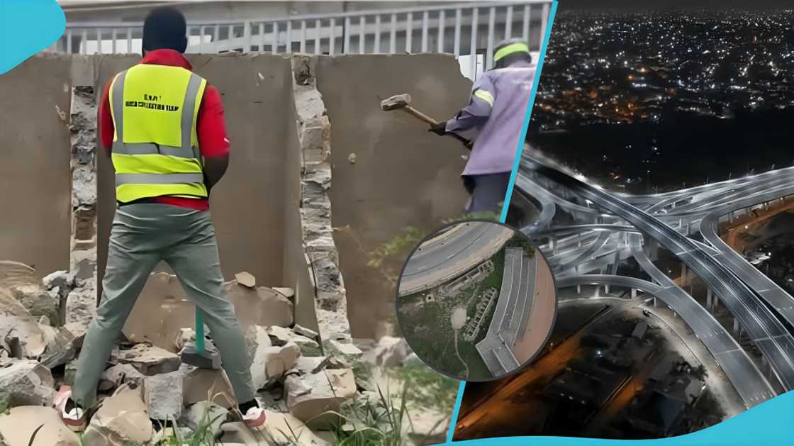 Pokuase Interchange, Accra-Kumasi Highway, Ga North Environmental Health, sanitation facility, toilet facility demolition, Akwetey Agbo, public debate, transport organisation, community concerns, construction legitimacy