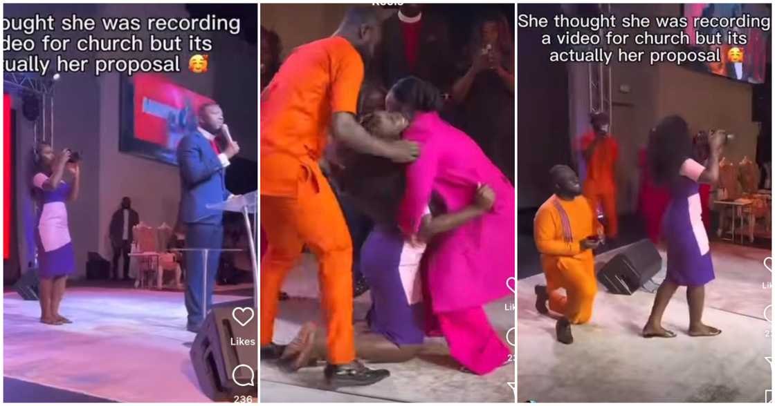 Female Church Videographer Unknowingly Records Her Marriage Proposal Announcement; Netizens Congratulate Her