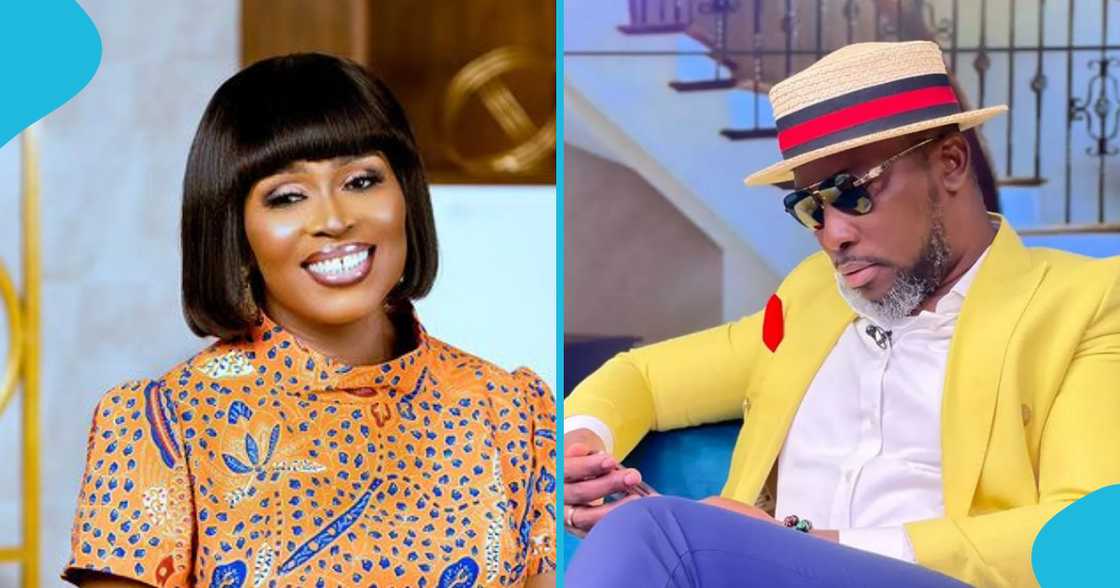 Afia Akoto smiling, A Plus looking moody Afia Akoto smiling, A Plus looking moody