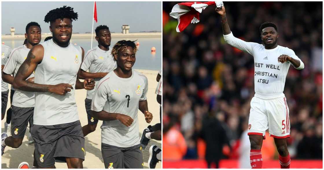 Thomas Partey pays tribute to Christian Atsu