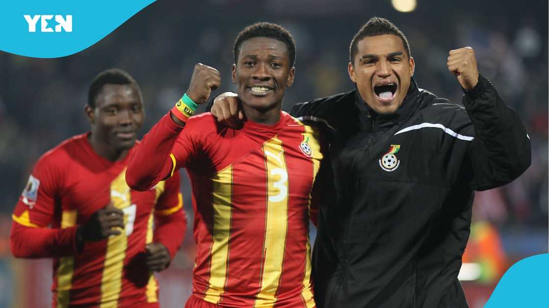 Asamoah Gyan, Ghana, Black Stars, United States of America, 2010 FIFA World Cup. Asamoah Gyan, Ghana, Black Stars, United States of America, 2010 FIFA World Cup.