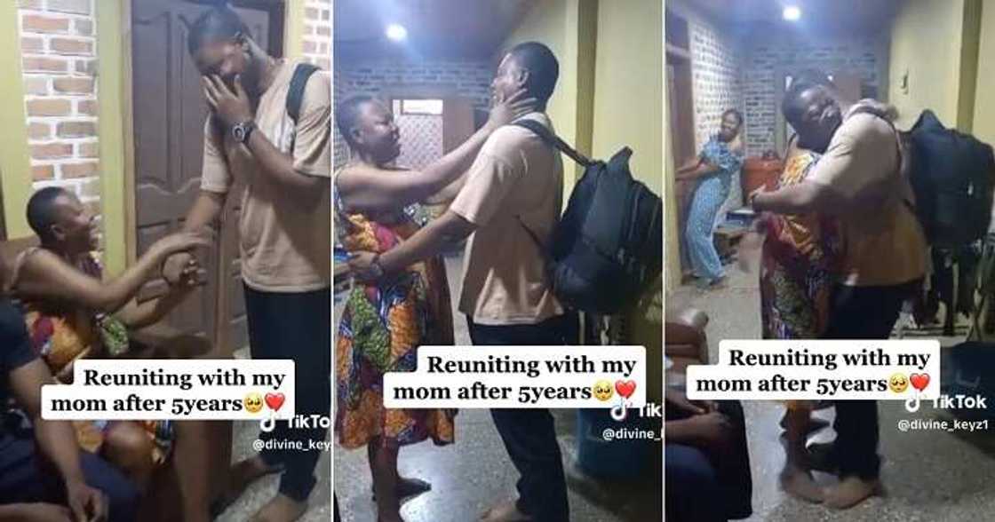 Man reunites with his mother after five years