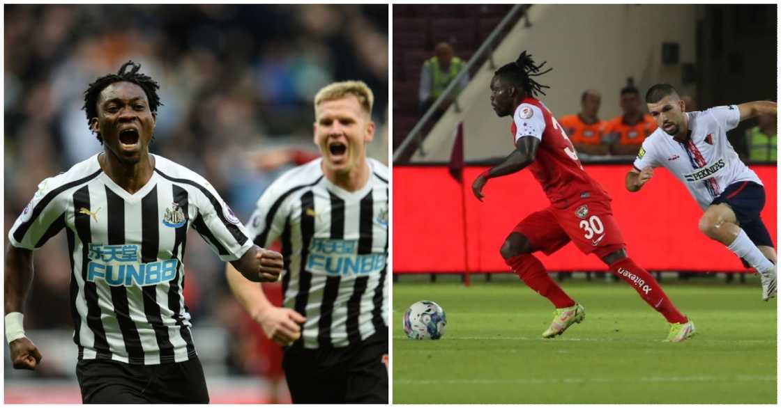 Photos of Christian Atsu after he scored spectacular goals for clubs