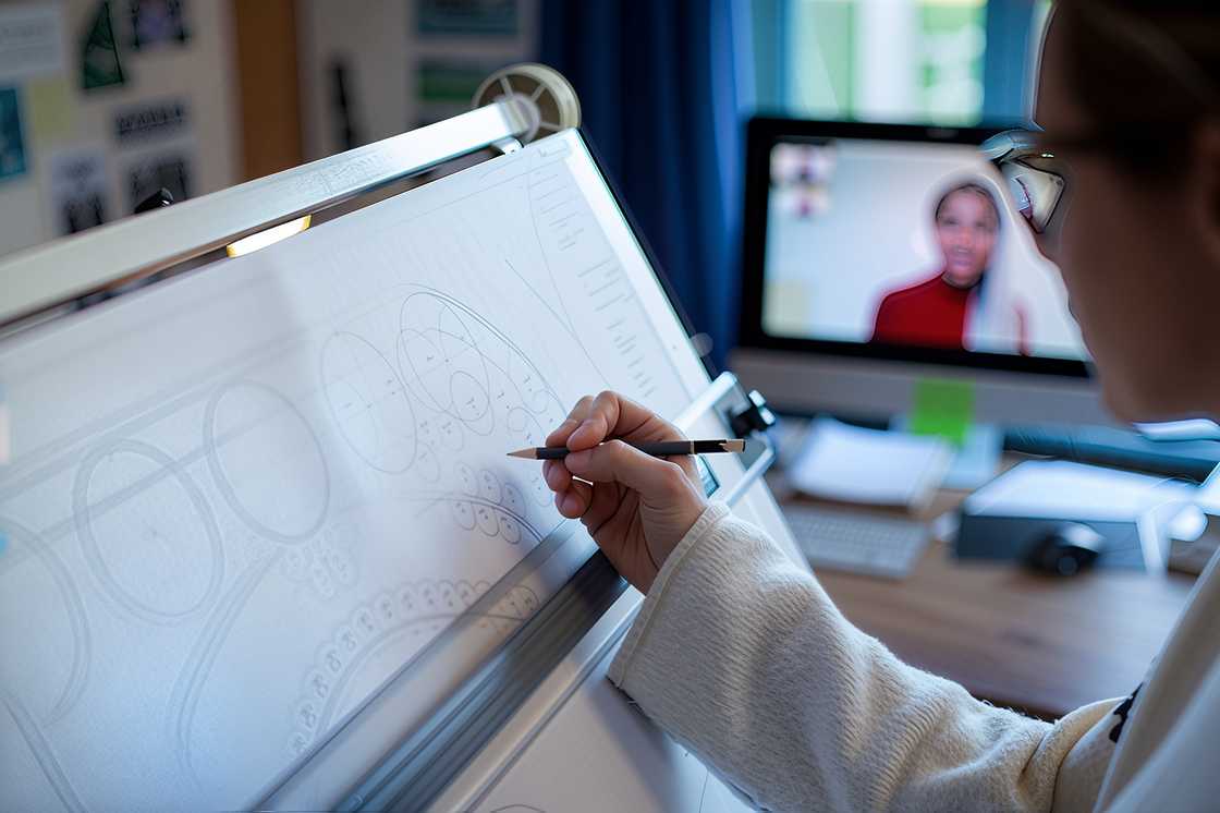 A cropped female architect A cropped female architect