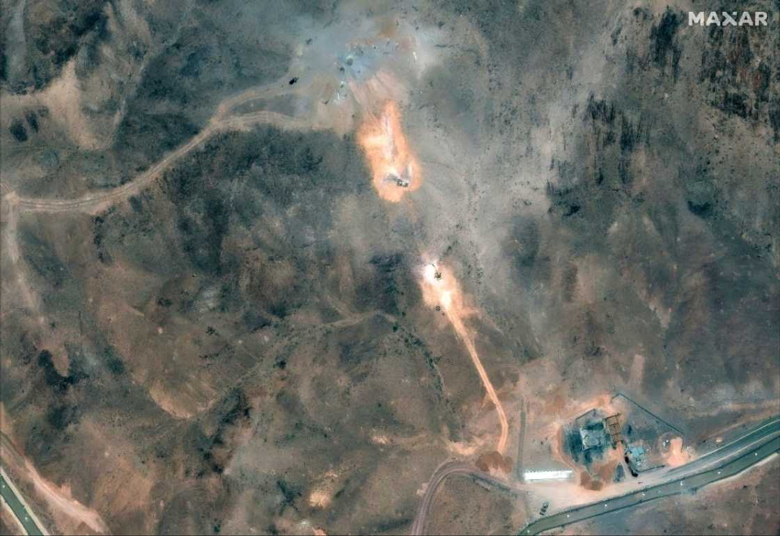 Satellite image of Iran's Fordo uranium enrichment plant dated July 1 following US air strikes Satellite image of Iran's Fordo uranium enrichment plant dated July 1 following US air strikes