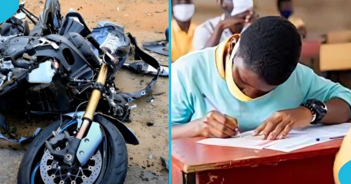 BECE candidates, motor rider, okada rider, 2025 BECE, traffic accident, Western Region. BECE candidates, motor rider, okada rider, 2025 BECE, traffic accident, Western Region.