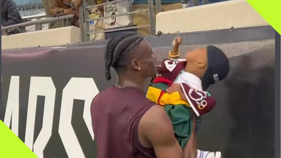 Mohammed Kudus appeared to recreate Lionel Messi's iconic photo with Lamine Yamal this time with a West Ham fan's child.