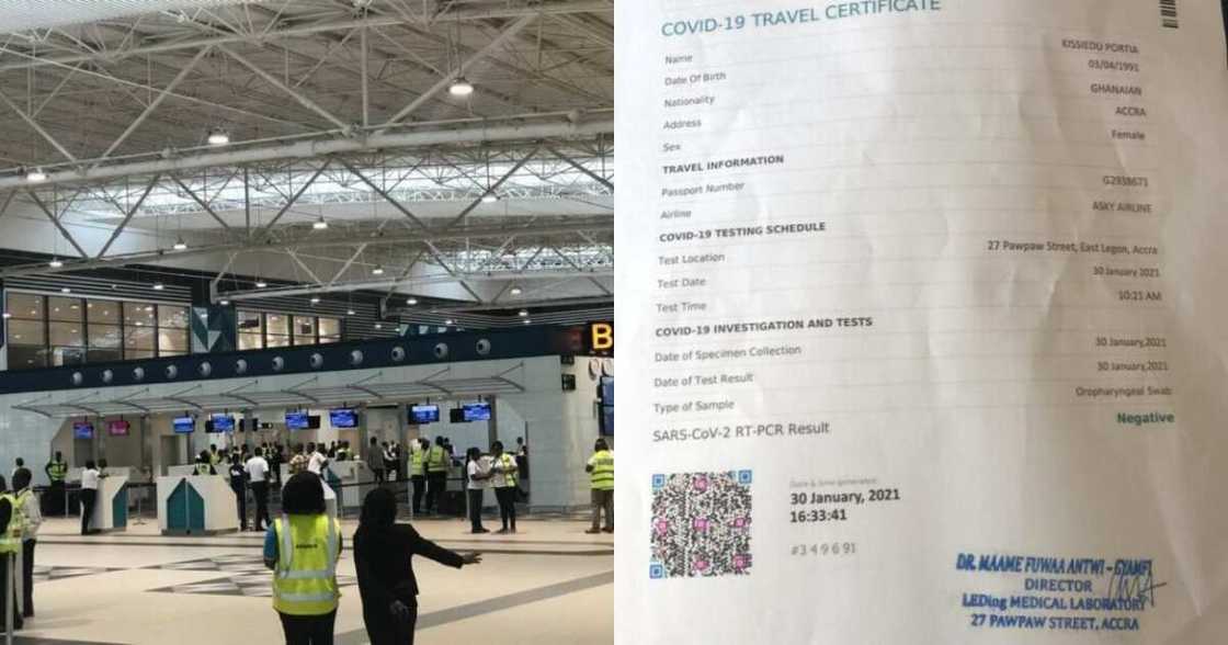 Ghanaian woman says she travelled to Nigerian with fake COVID-19 test results Ghanaian woman says she travelled to Nigerian with fake COVID-19 test results
