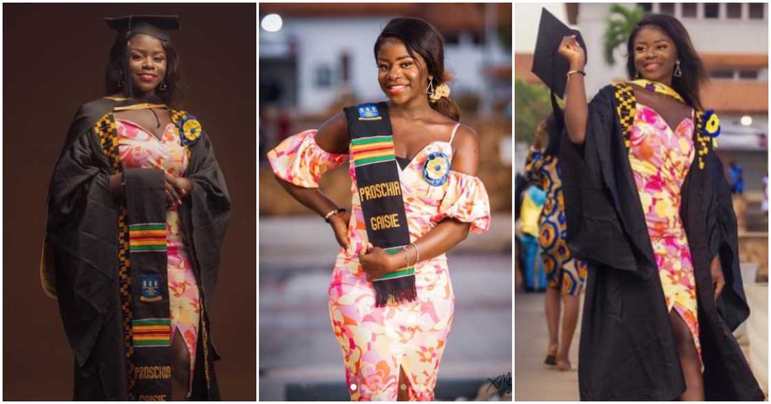 Lady graduates with first-class from Legon. Lady graduates with first-class from Legon.