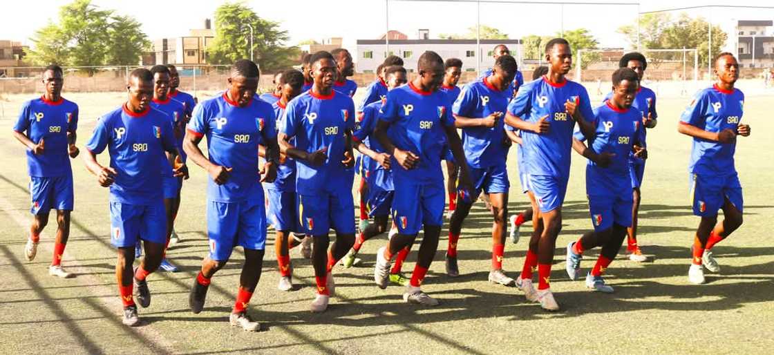Les Sao of Chad training session ahead of the Ghana vs Chad FIFA World Cup qualifier on March 21 at Accra Sports Stadium Les Sao of Chad training session ahead of the Ghana vs Chad FIFA World Cup qualifier on March 21 at Accra Sports Stadium