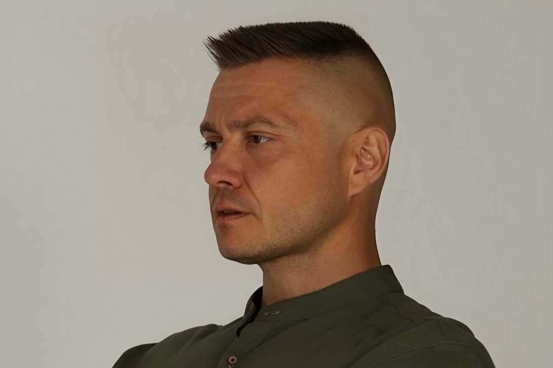 A cute high and tight men haircut A cute high and tight men haircut