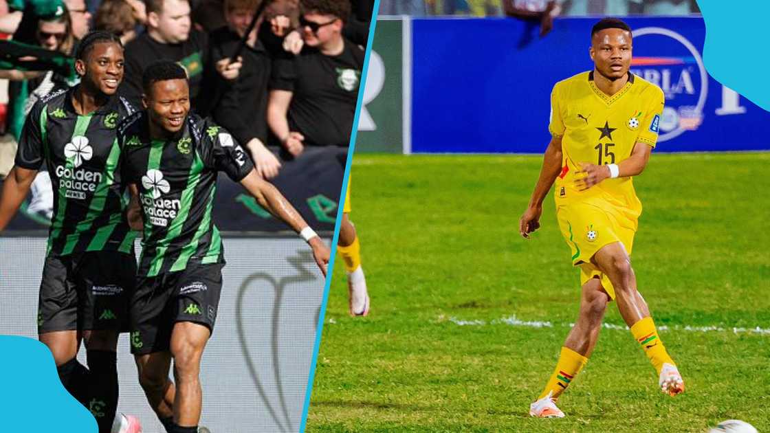 Lawrence Agyekum scores for Cercle Brugge. Lawrence Agyekum scores for Cercle Brugge.