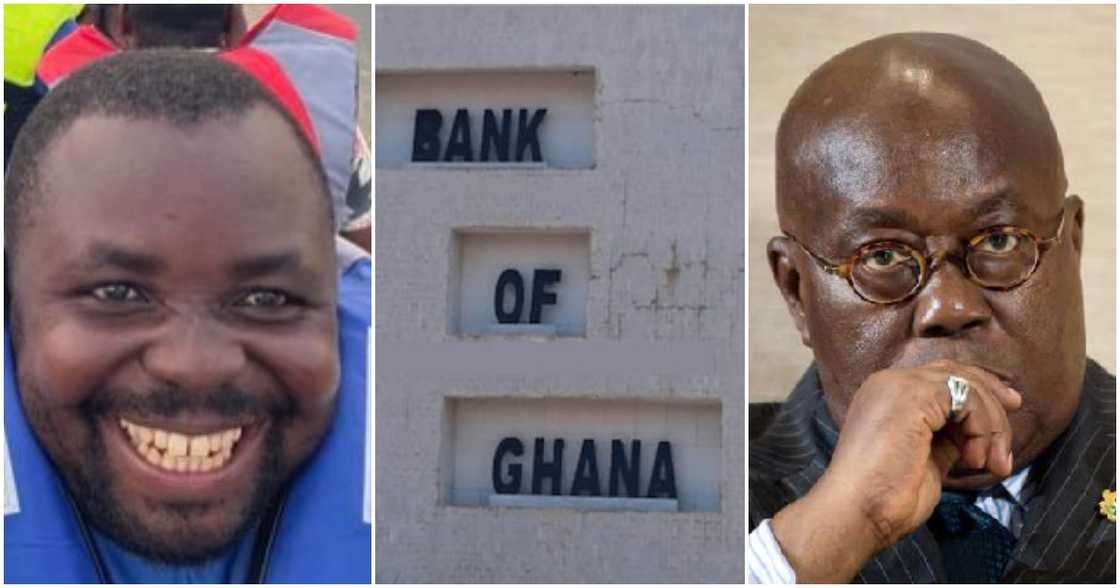 A Ghanaian man has taken a swipe at president Akufo-Addo for saying money hates noise. A Ghanaian man has taken a swipe at president Akufo-Addo for saying money hates noise.