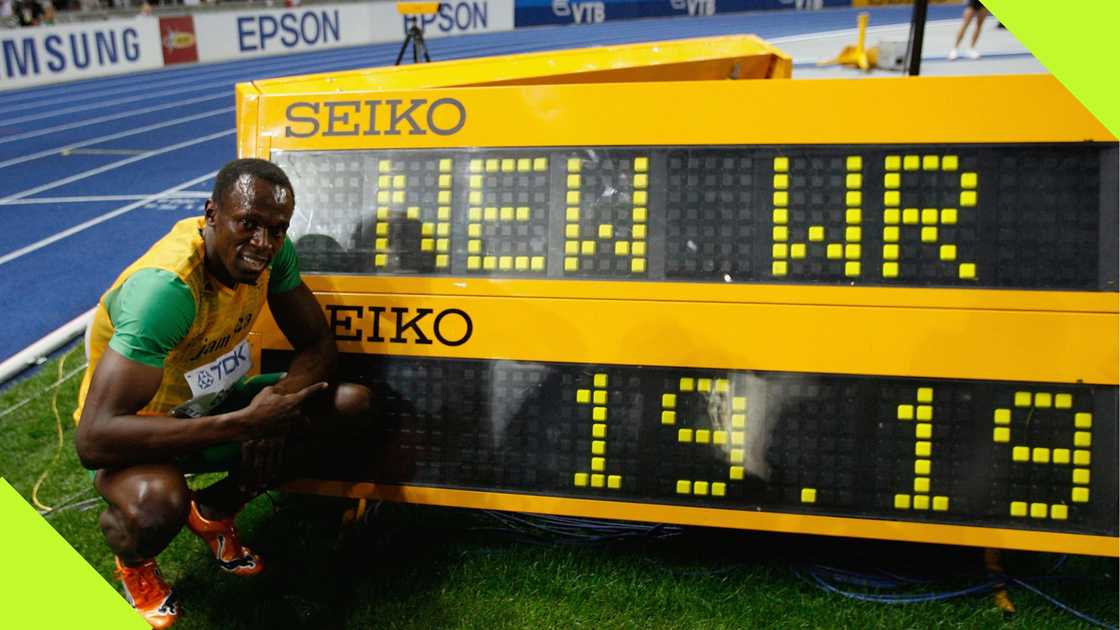 Usain Bolt set a new 200-metre record in 2009.