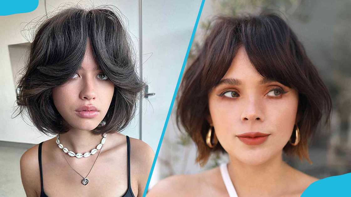 Bob with curtain bangs Bob with curtain bangs