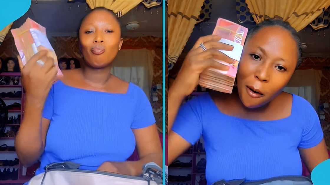 Ghanaian lady, bundles of cash, Ghanaian lady, Ghanaians online, flaunt wealth Ghanaian lady, bundles of cash, Ghanaian lady, Ghanaians online, flaunt wealth