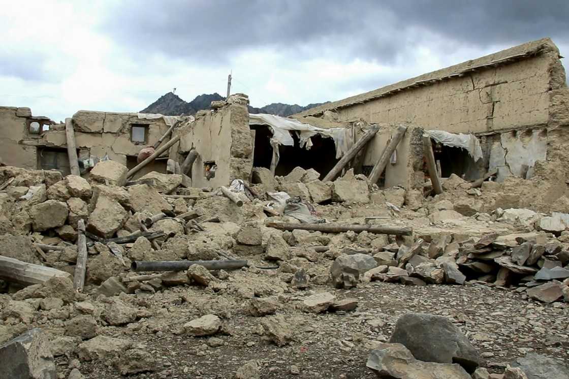 Damaged houses are pictured following a deadly earthquake in Gayan district in Afghanistan's Paktika province on June 22, 2022 Damaged houses are pictured following a deadly earthquake in Gayan district in Afghanistan's Paktika province on June 22, 2022