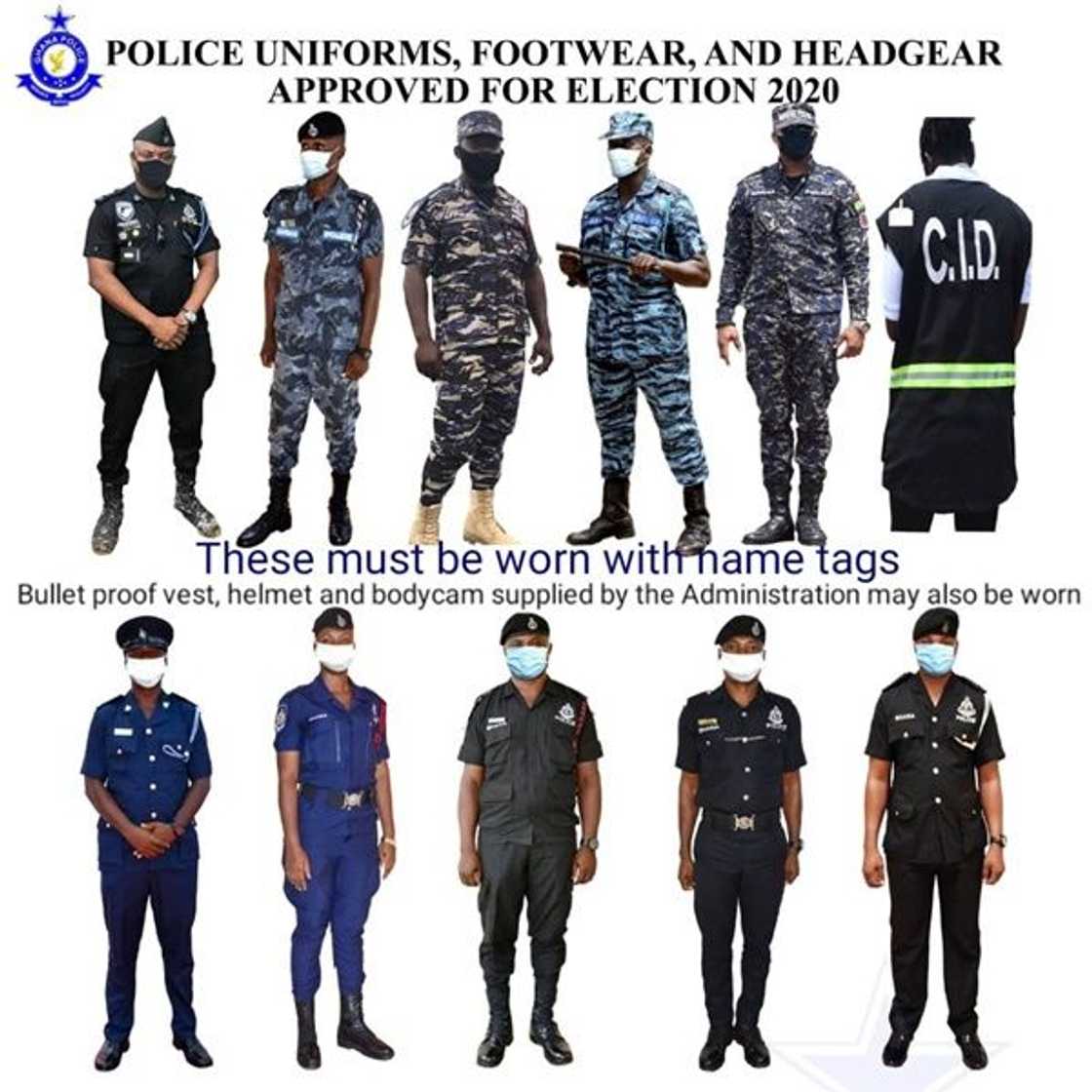 Election 2020: Photo of prescribed uniform police officers must wear on voting day pop up Election 2020: Photo of prescribed uniform police officers must wear on voting day pop up