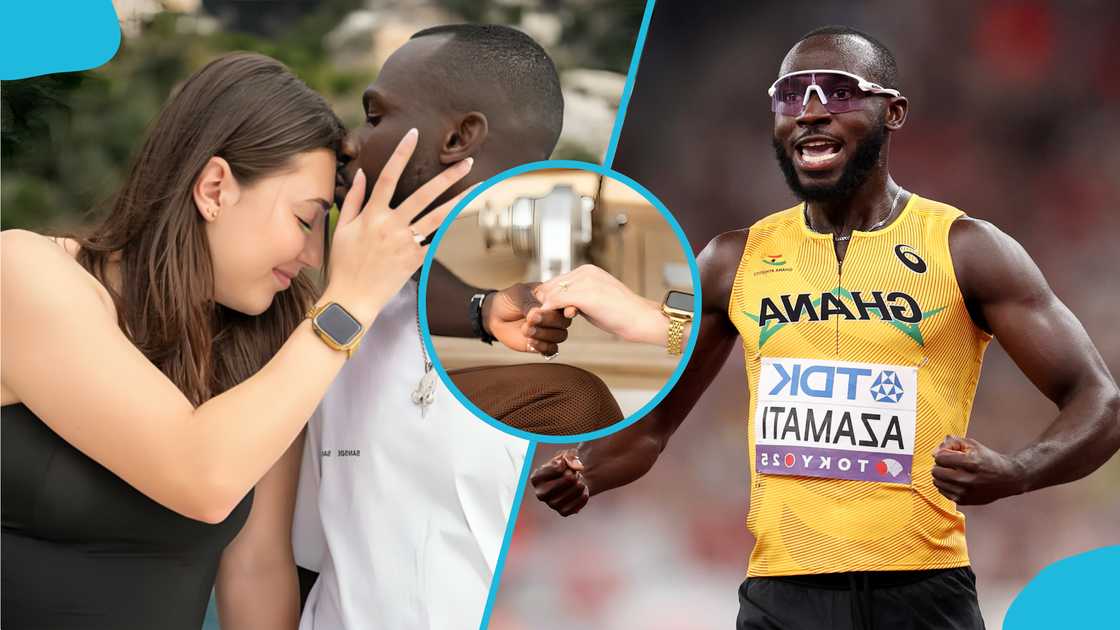 Benjamin Azamati, Azamati proposes to his girlfriend, Racquel Chavez, national 100m record holder, 4x100m relay, Tokyo 2025.