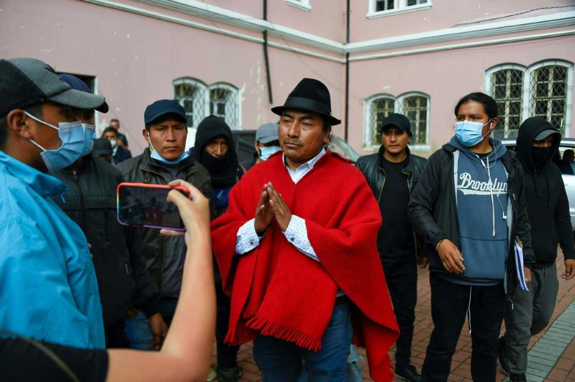 Indigenous leader Leonidas Iza is standing trial over the road blocks that accompanied 18 days of crippling protests in Ecuador Indigenous leader Leonidas Iza is standing trial over the road blocks that accompanied 18 days of crippling protests in Ecuador