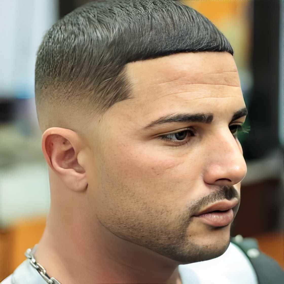 Caesar cut paired with fade and beards Caesar cut paired with fade and beards