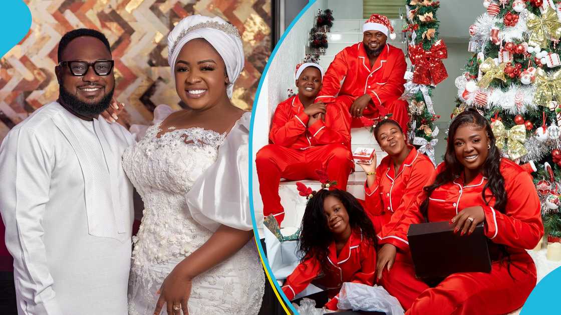 Tracey Boakye, Mrs Badu Ntiamoah, Frank Badu Ntiamoah, Christmas family photos, Christmas in Ghana, Tracey Boakye's family