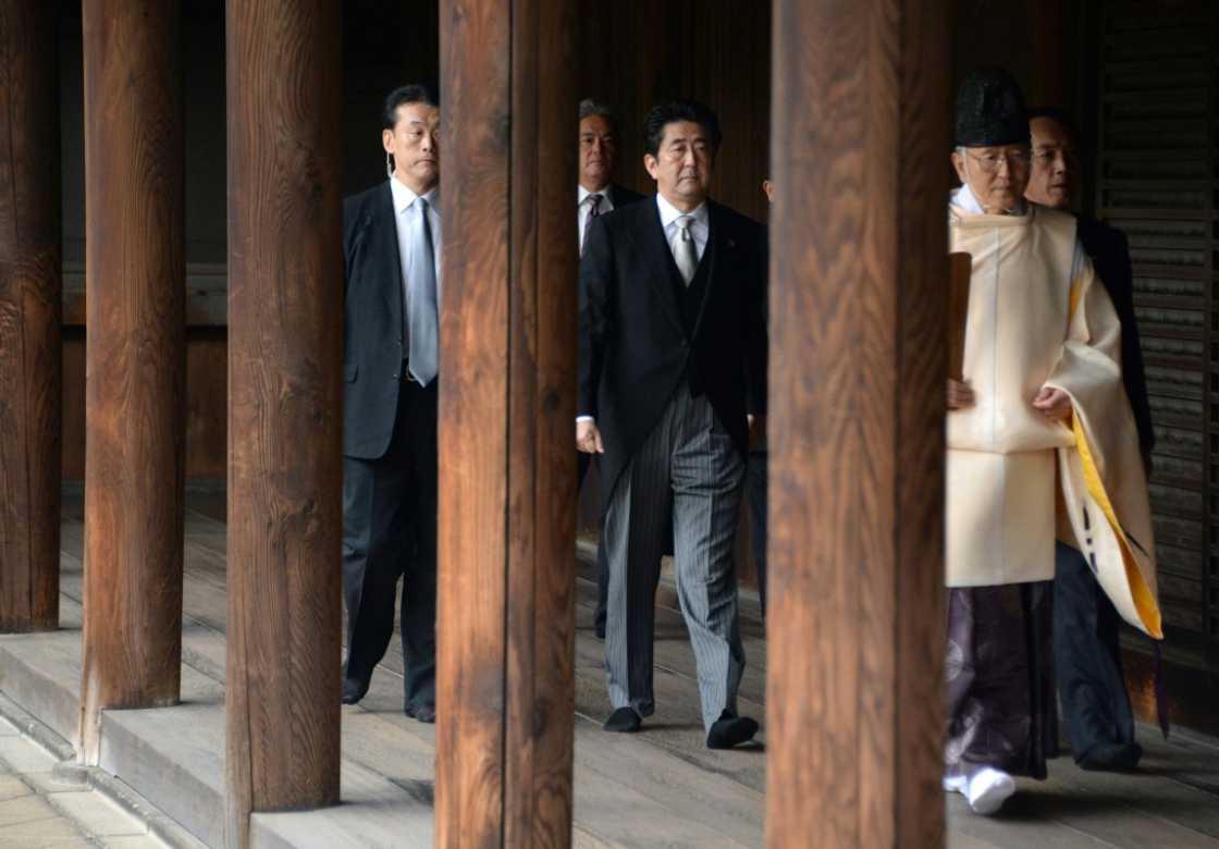 Abe inflamed tensions in the region in 2013 when he visited the controversial Yasukuni shrine honouring war dead including convicted war criminals Abe inflamed tensions in the region in 2013 when he visited the controversial Yasukuni shrine honouring war dead including convicted war criminals