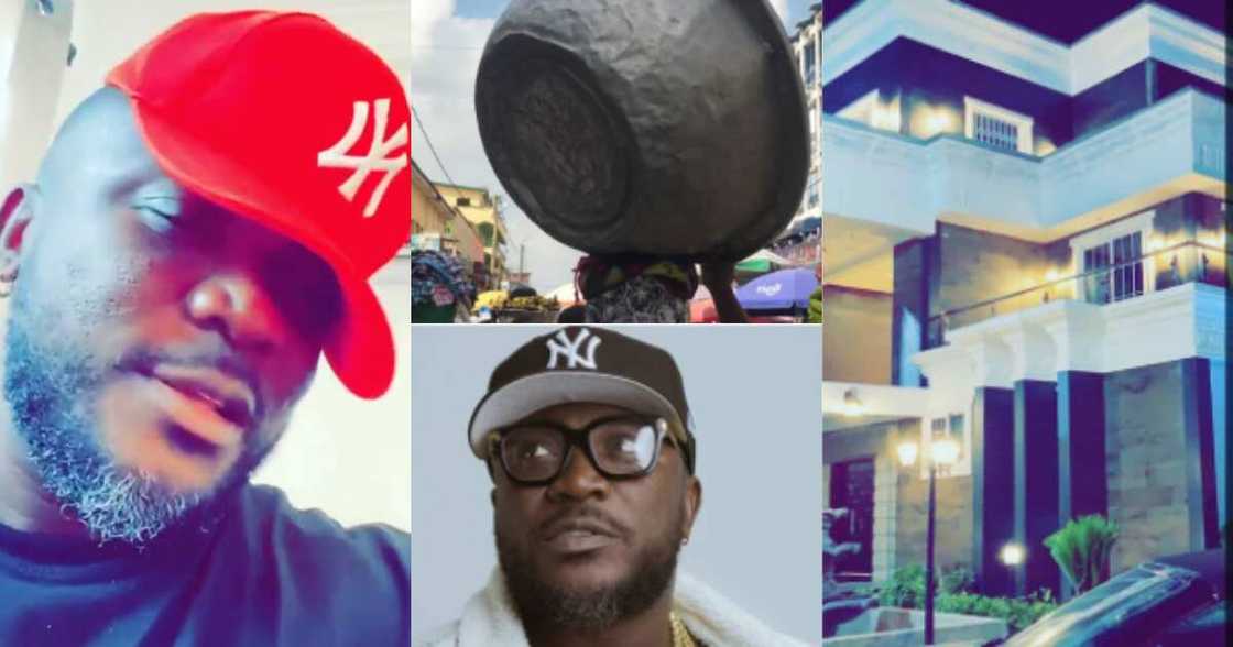 From 'kayayo' to owner of plush mansion: Rapper Nhyiraba Kojo shares grass to grace story (Video)