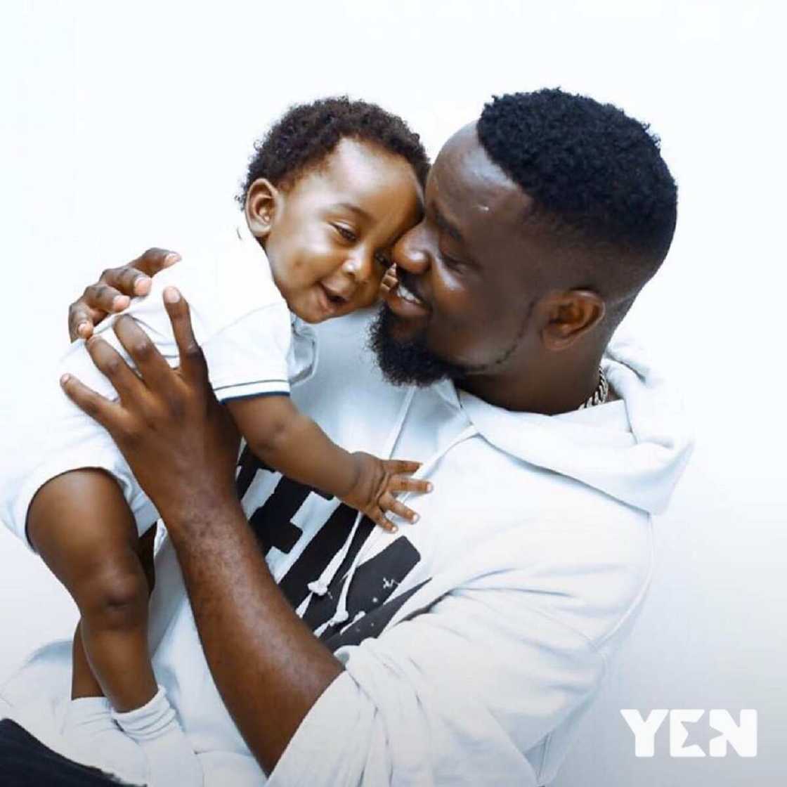 Sarkodie: 5 Photos of Rapper and son Michael Addo Junior Proving his Fatherhood Skills