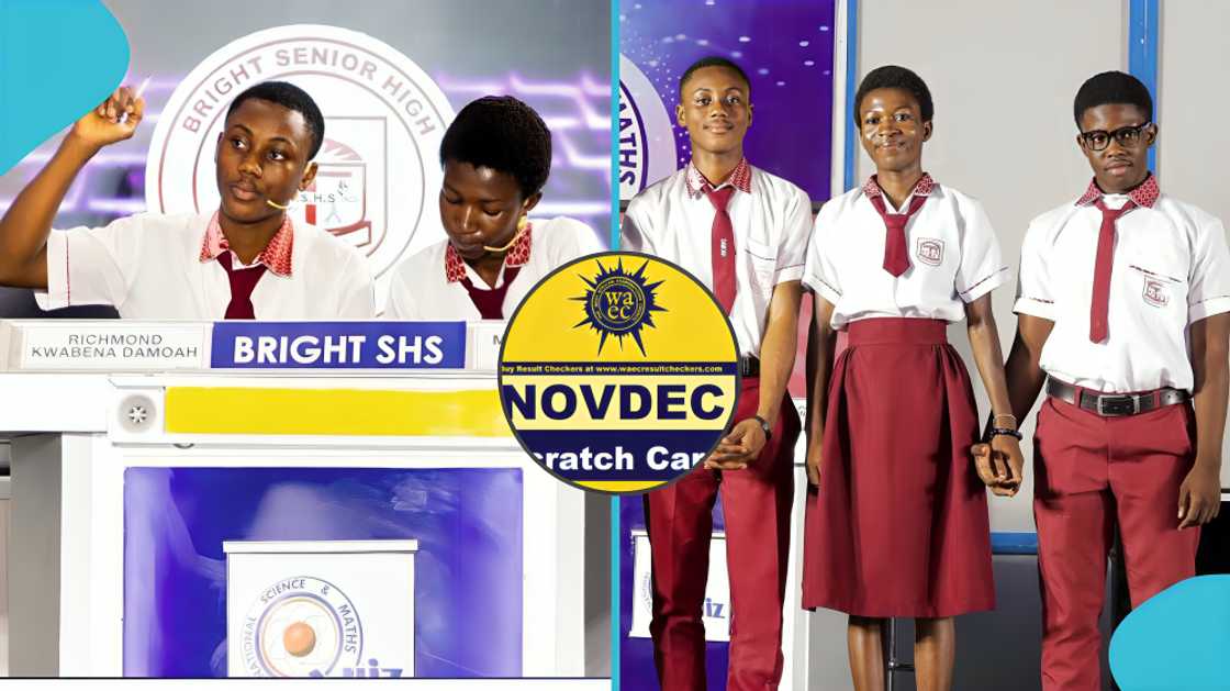 Bright SHS, Mercy Adjeley Okang, Richmond Kwabena Damoah, 2026 NSMQ, NSMQ quarter-finals, WAEC NOVDEC results, NOVDEC Private Candidates examination, Bright SHS history makers, students with 7As and 6As, Ghana academic talents