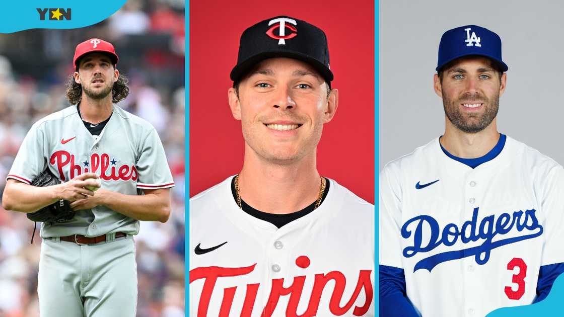 Aaron Nola (L), Max Kepler (M), and Chris Taylor (R) Aaron Nola (L), Max Kepler (M), and Chris Taylor (R)