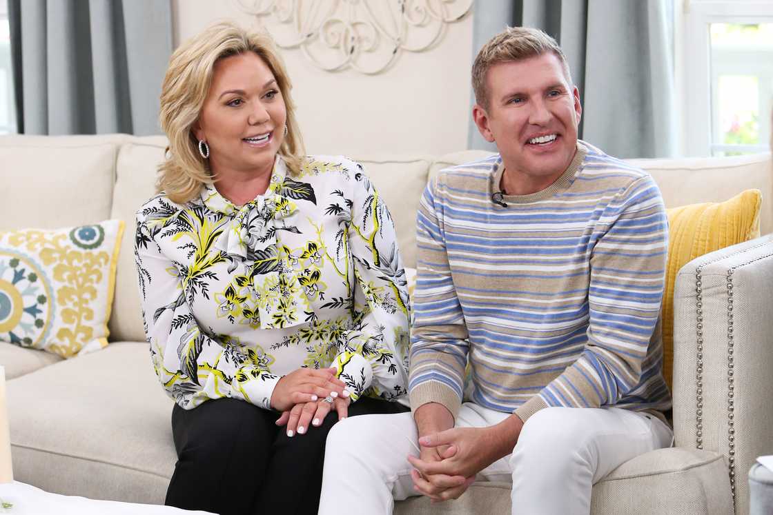 Reality TV Personalities Julie Chrisley (L) and Todd Chrisley (R) visit Hallmark's "Home & Family"