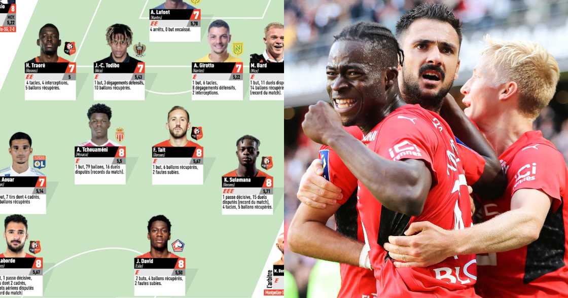 Kamaldeen Sulemana and his Stade Rennais teammates. SOURCE: Twitter/ @staderennais Kamaldeen Sulemana and his Stade Rennais teammates. SOURCE: Twitter/ @staderennais