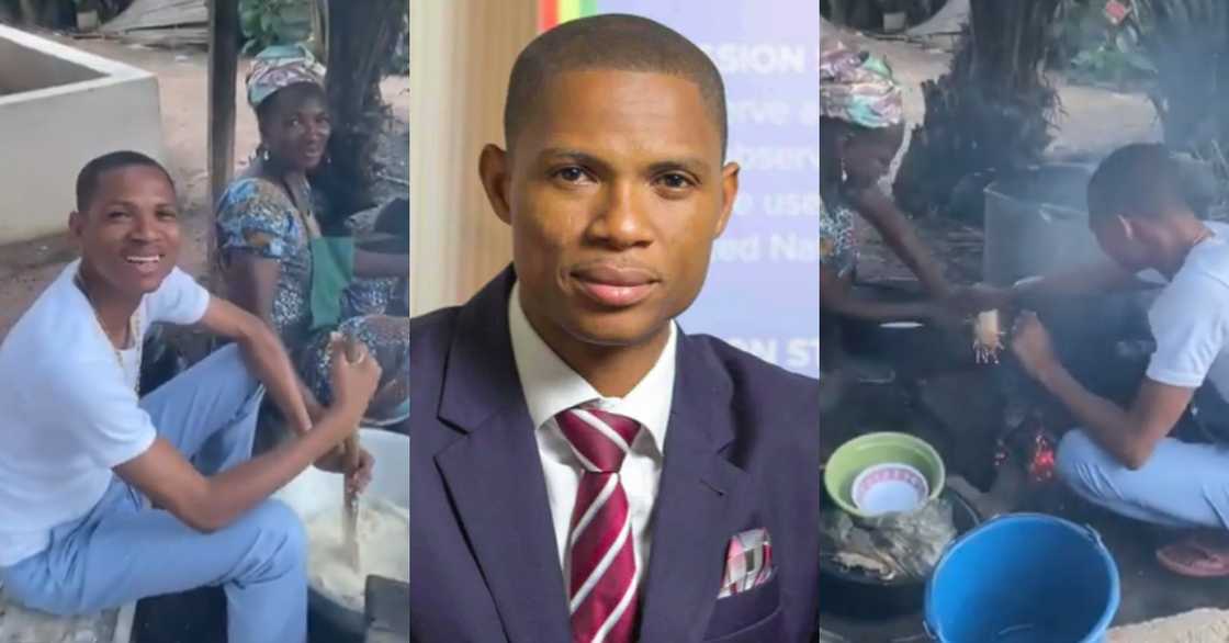 Francis-Xavier Sosu: Madina MP Cooks for his Mother on Mothers' Day in Video Francis-Xavier Sosu: Madina MP Cooks for his Mother on Mothers' Day in Video