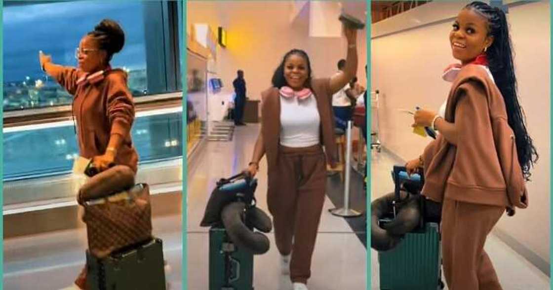 Nigerian lady finally reunites with her lover in America