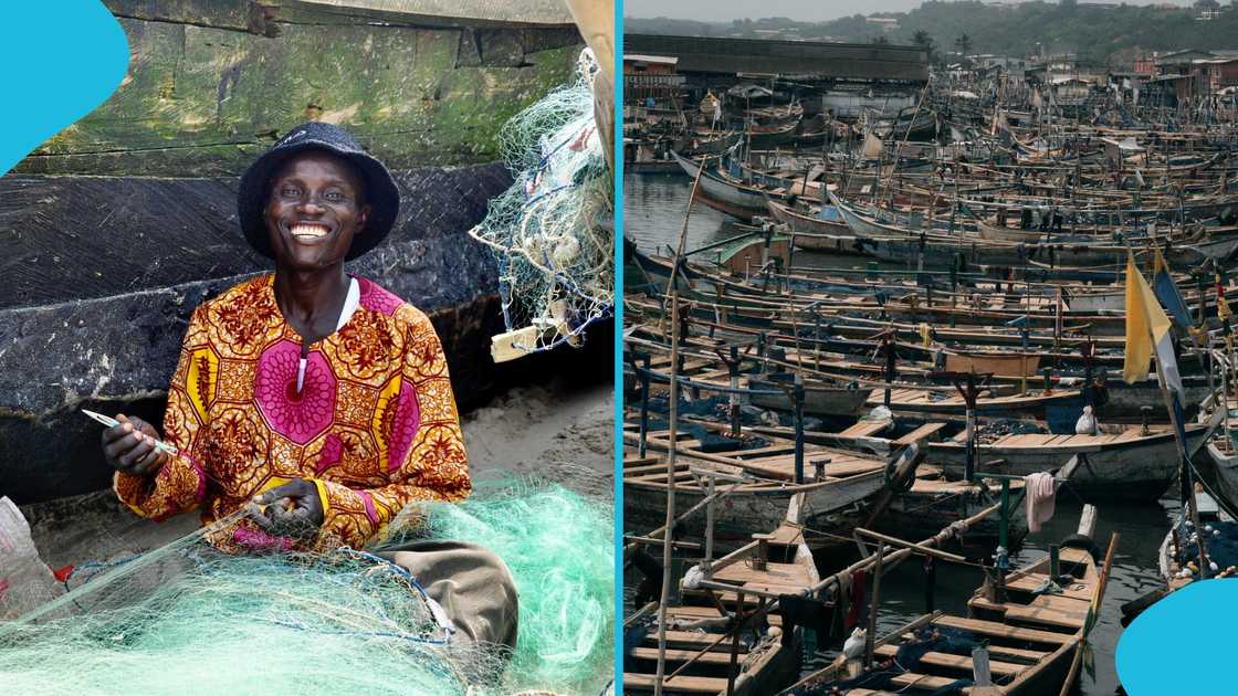 Ghanaian fisherman, Fisherman earning, money in fishing, Bumper catch, Beach in Ghana, Ghana beaches. Ghanaian fisherman, Fisherman earning, money in fishing, Bumper catch, Beach in Ghana, Ghana beaches.