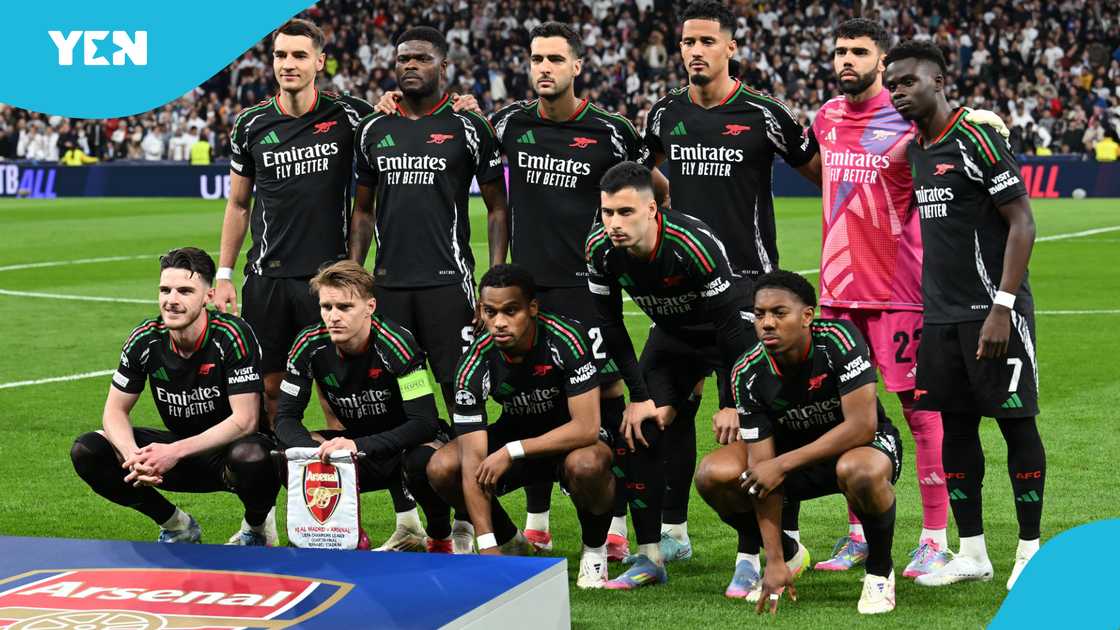 Arsenal starting lineup vs Real Madrid on April 16, 2025, with most of the players starting vs PSG on April 29, 2025 Arsenal starting lineup vs Real Madrid on April 16, 2025, with most of the players starting vs PSG on April 29, 2025