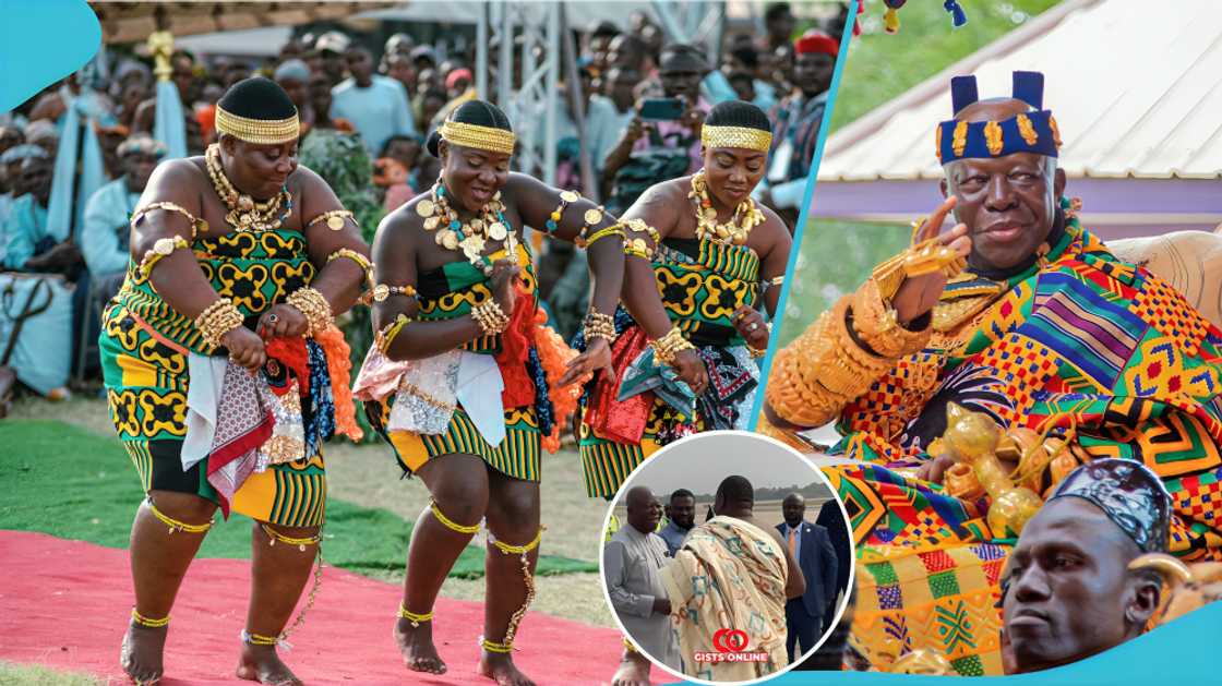 Otumfuo Osei Tutu II, Ghana vacation news, Ashanti Regional Minister, airport video trends, Asantehene departure, Ghanaian reactions, traditional leaders in Ghana, celebrity airport send-off, Humility of the king, Inspector-General of Police praises