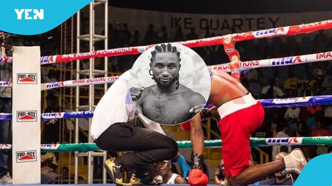 Gabriel Olanrewaju collapsed and was later conformed dead at the Korle-Bu Teaching Hospital during a boxing fight at Bukom Boxing Arena on March 29, 2025 Gabriel Olanrewaju collapsed and was later conformed dead at the Korle-Bu Teaching Hospital during a boxing fight at Bukom Boxing Arena on March 29, 2025