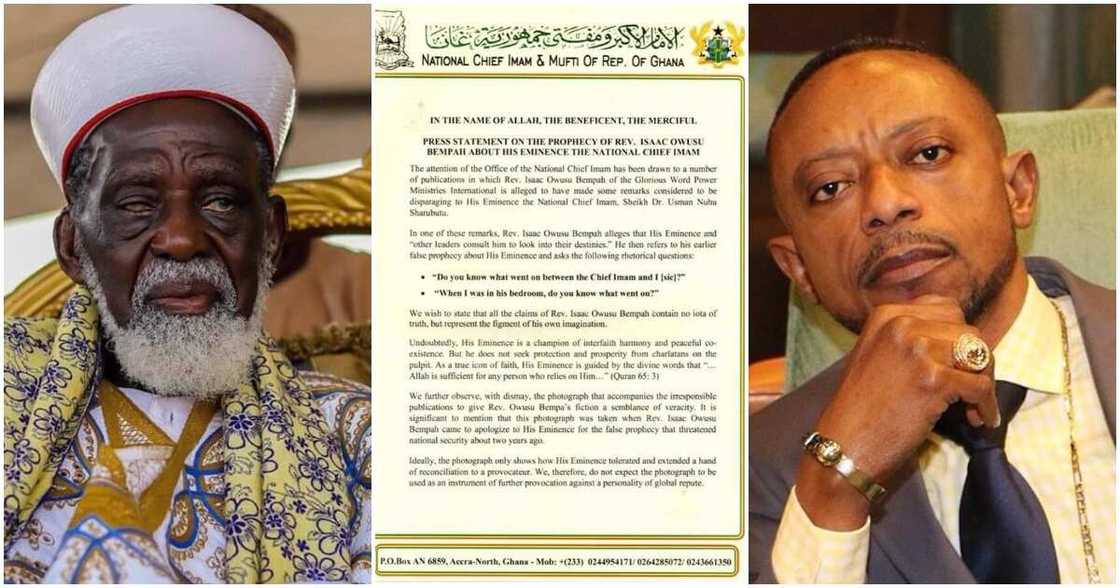 The National Chief Imam is not enthused by Owusu Bempah's constant attempt to drag his name in his prophecies. The National Chief Imam is not enthused by Owusu Bempah's constant attempt to drag his name in his prophecies.