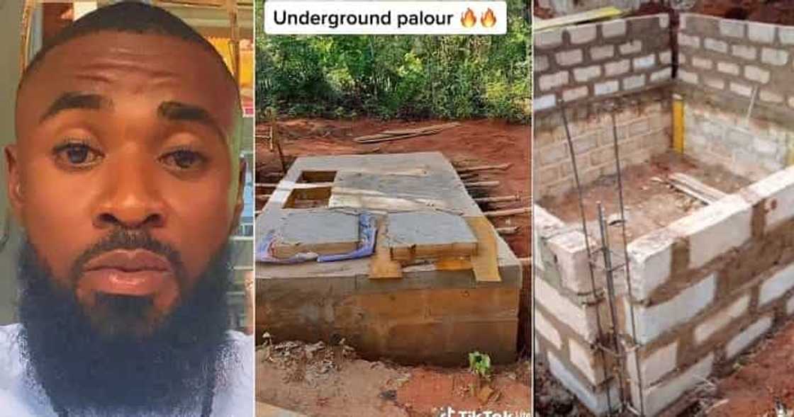 Nigerian man shows off his underground parlour